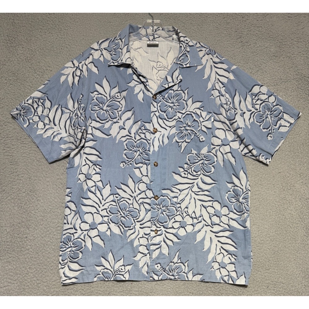 Vintage No Fear Hawaiian short sleeve button Shirt Floral Mens Medium Oversized
